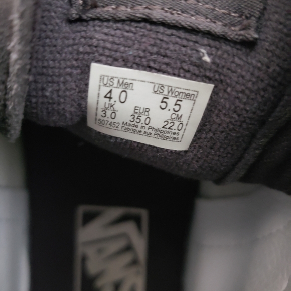 GUC Vans Sk8-Hi Suede Raven/Blanc de Blanc - Picture 10 of 12